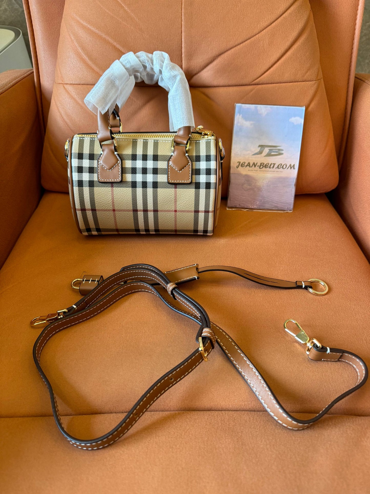 Burberry Mini Check Bowling Bag