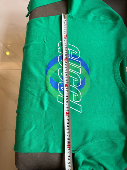 Suéter de malha com logotipo verde da Gucci