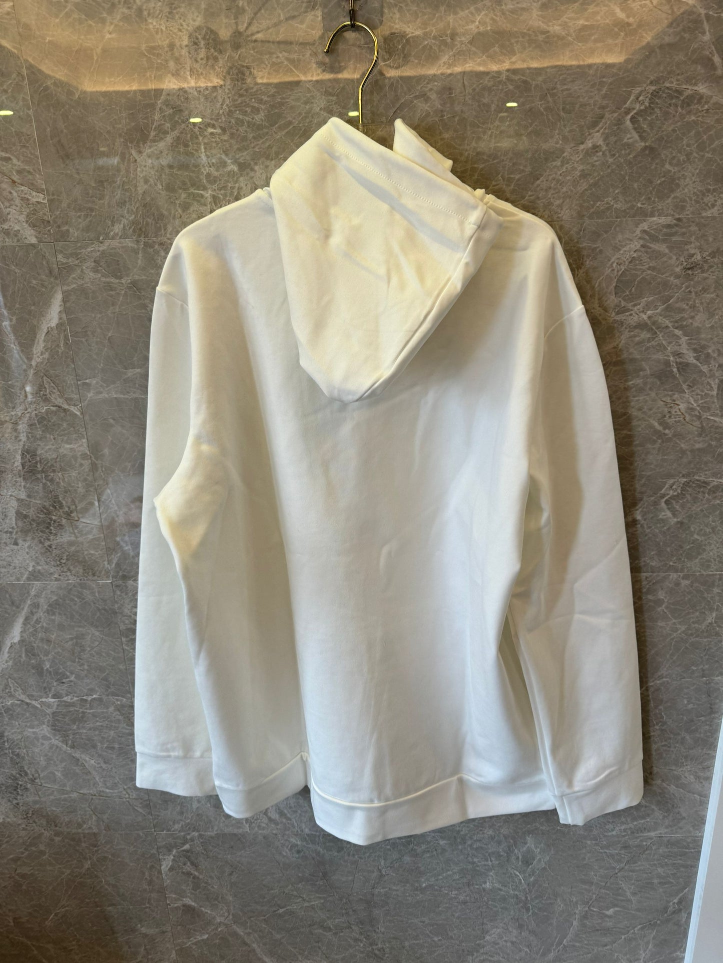 Sudadera con capucha y logotipo blanco de Prada