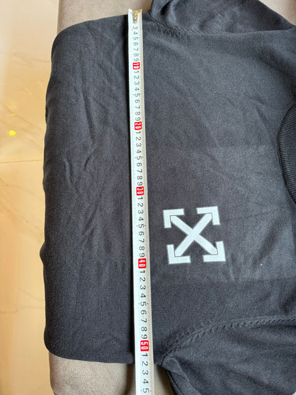 Off-White black crewneck sweater with arrows logo