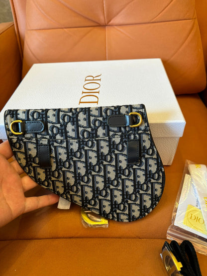 Christian Dior Saddle Belt Bag Oblique Canvas