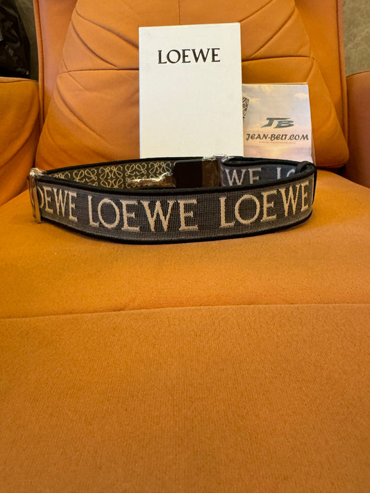 Cinturón de lona Loewe con detalle de logotipo