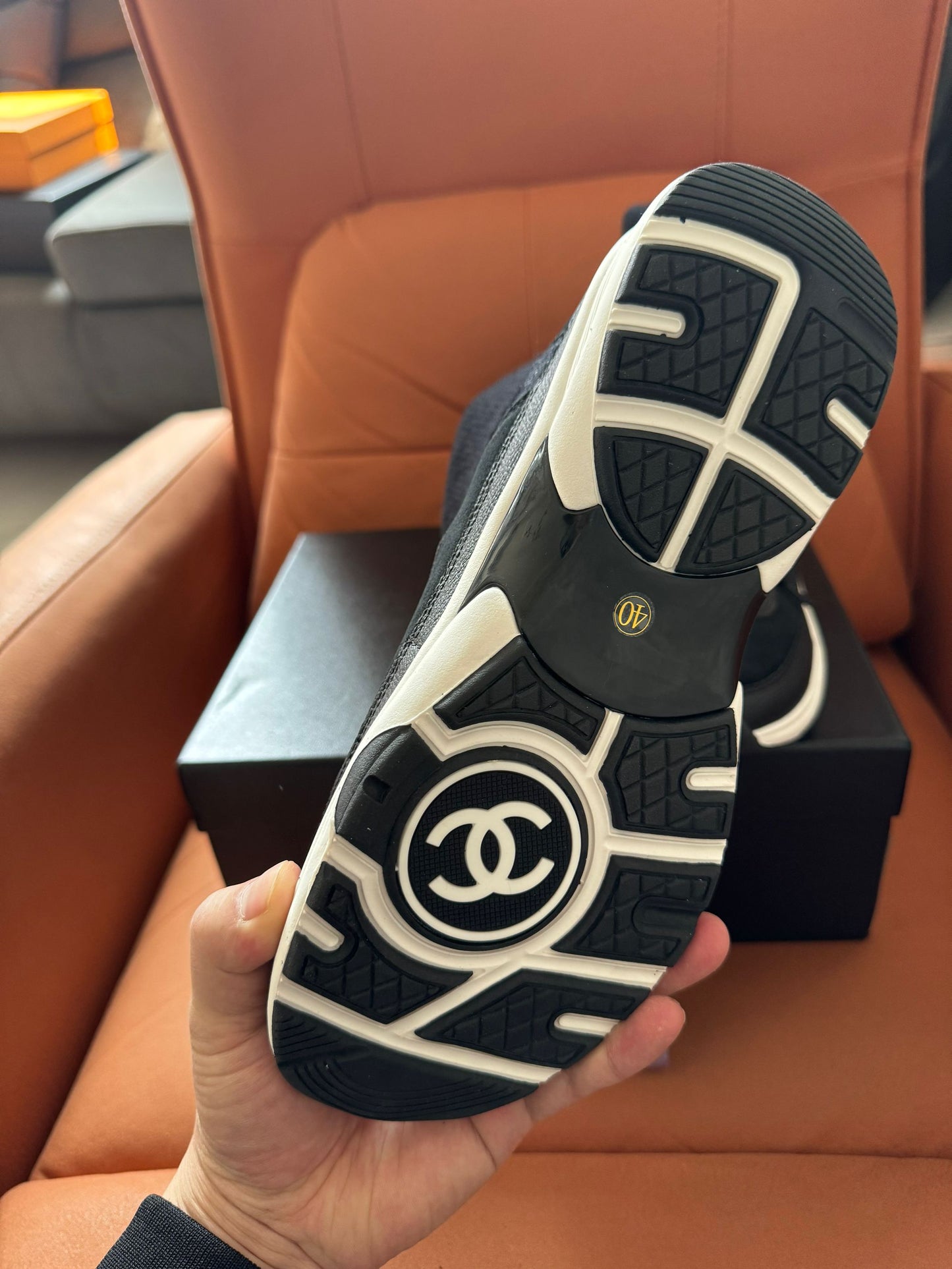 Chanel Black Suede 21s Sock High Top Sneakers Shoes