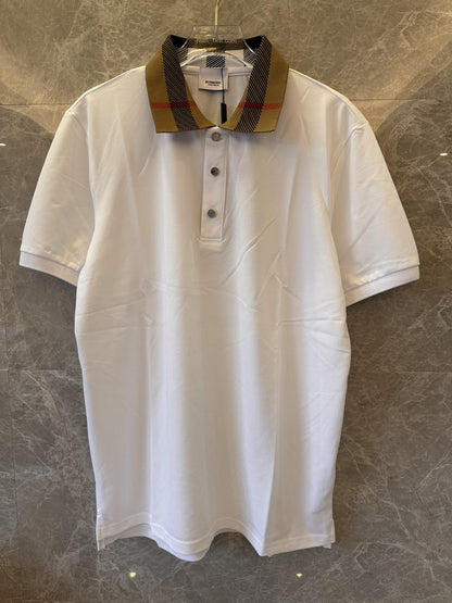 Burberry Polo Shirt with Iconic Check Collar