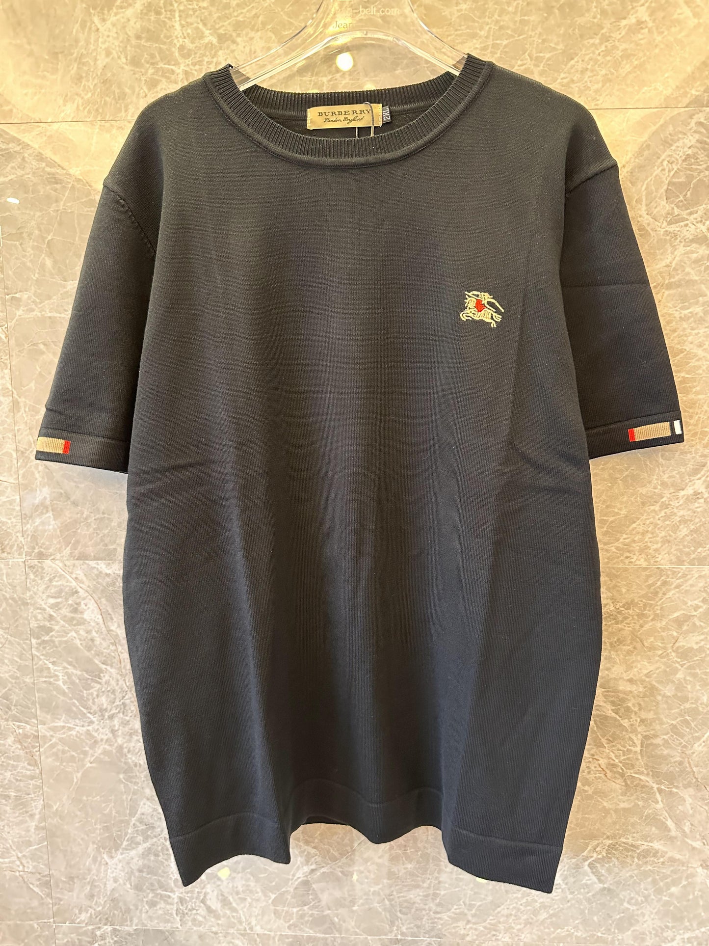 Burberry Black Knit T-shirt with Logo