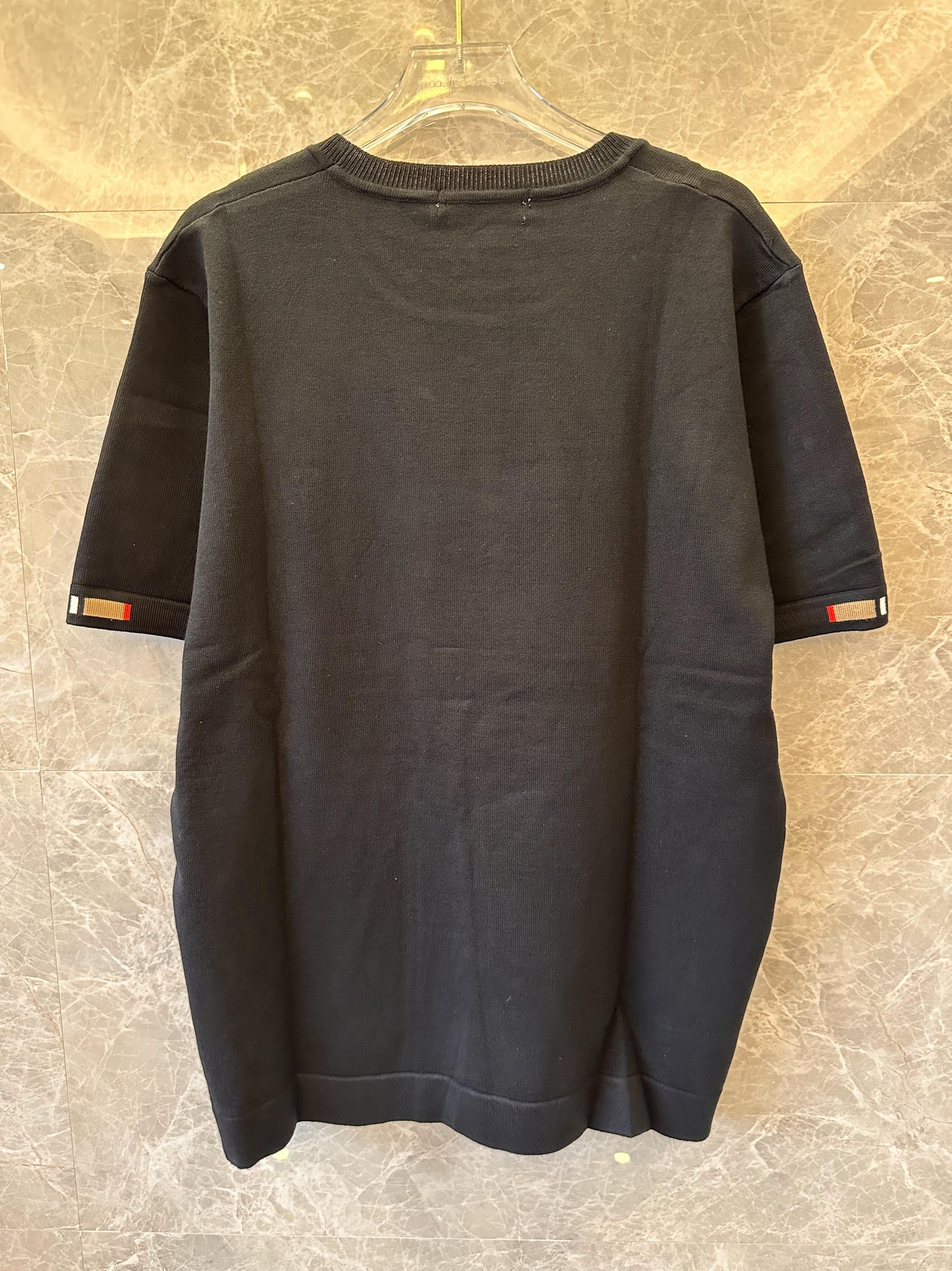 Burberry Black Knit T-shirt with Logo
