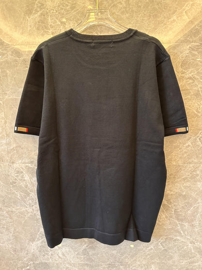 Burberry Black Knit T-shirt with Logo