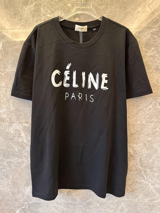 Celine Paris Black Tee