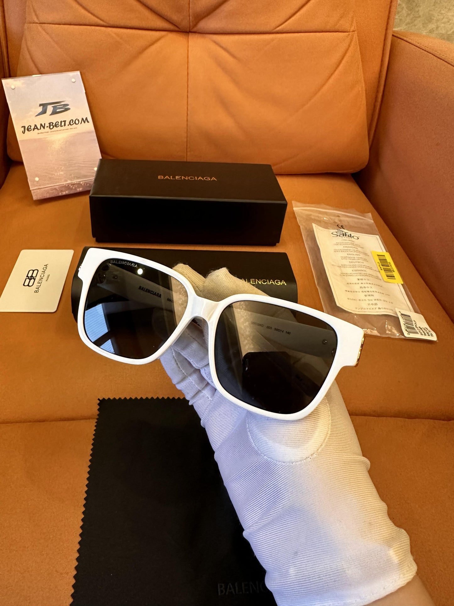 Balenciaga BB0027S Sunglasses - White Frame