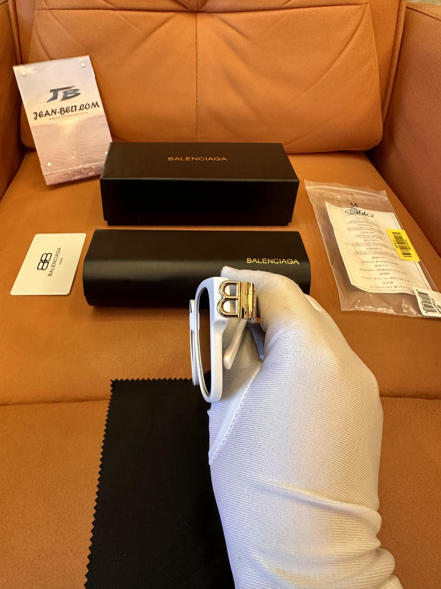 Balenciaga BB0027S Sunglasses - White Frame