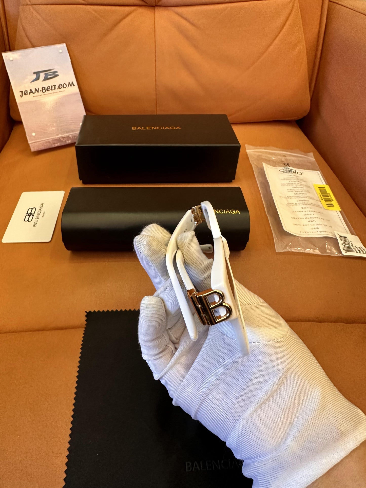 Balenciaga BB0027S Sunglasses - White Frame