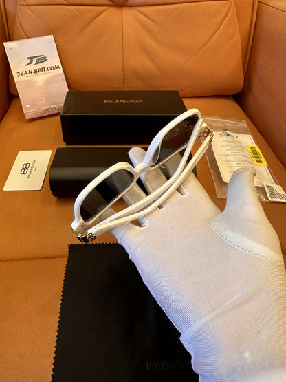 Balenciaga BB0027S Sunglasses - White Frame