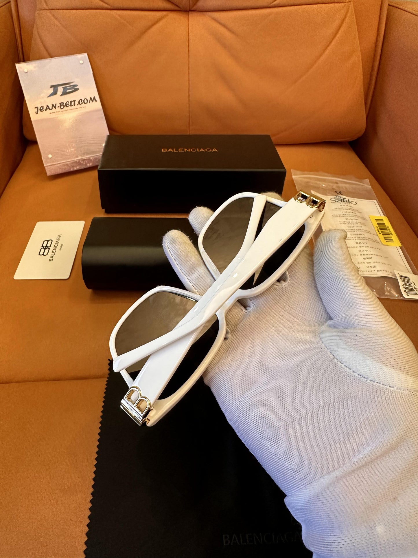 Balenciaga BB0027S Sunglasses - White Frame