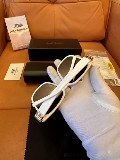 Balenciaga BB0027S Sunglasses - White Frame