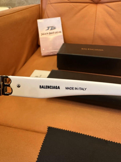 Balenciaga BB0027S Sunglasses - White Frame
