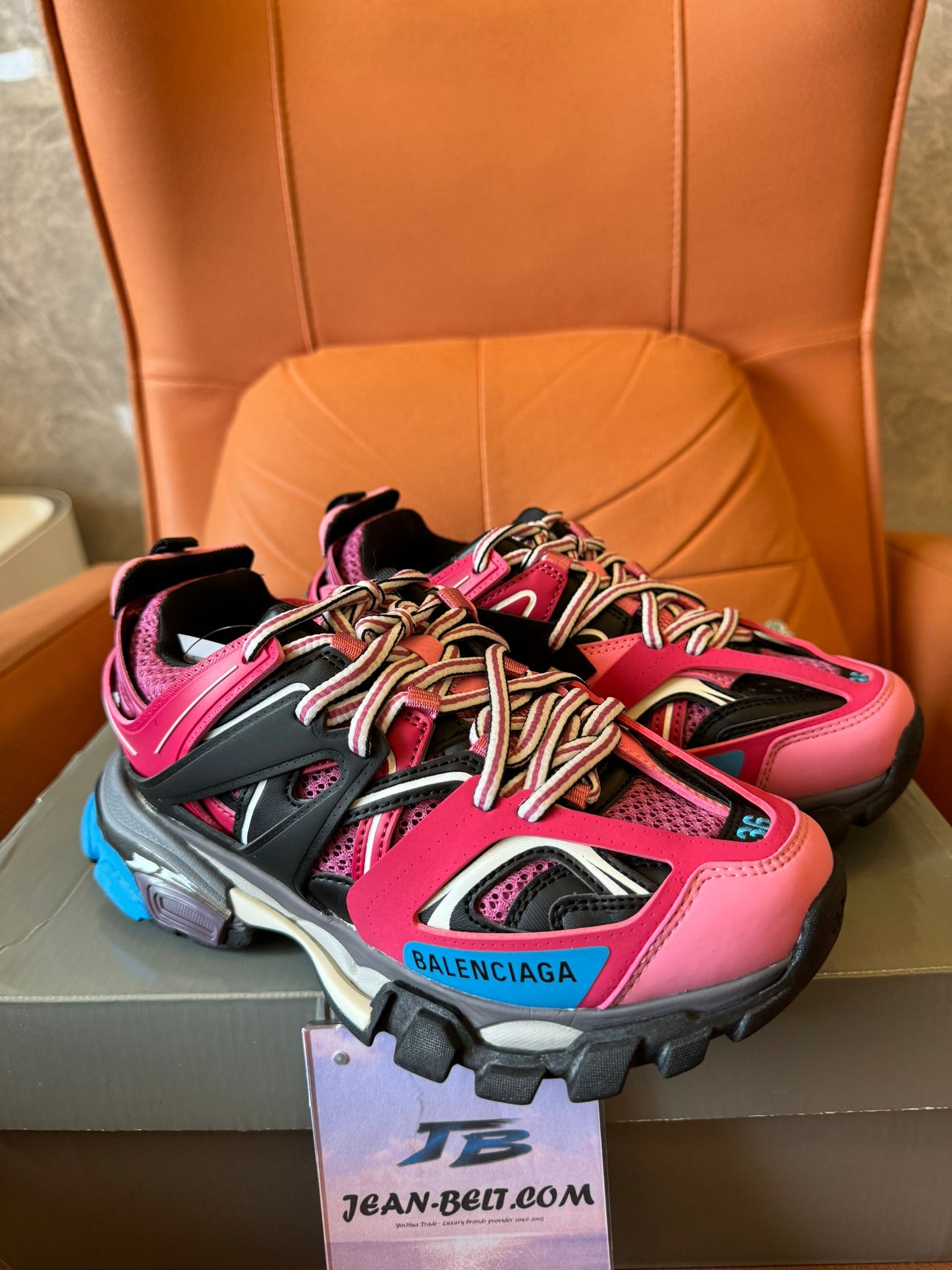 Balenciaga Track 2 Sneakers Pink/Black/Blue"