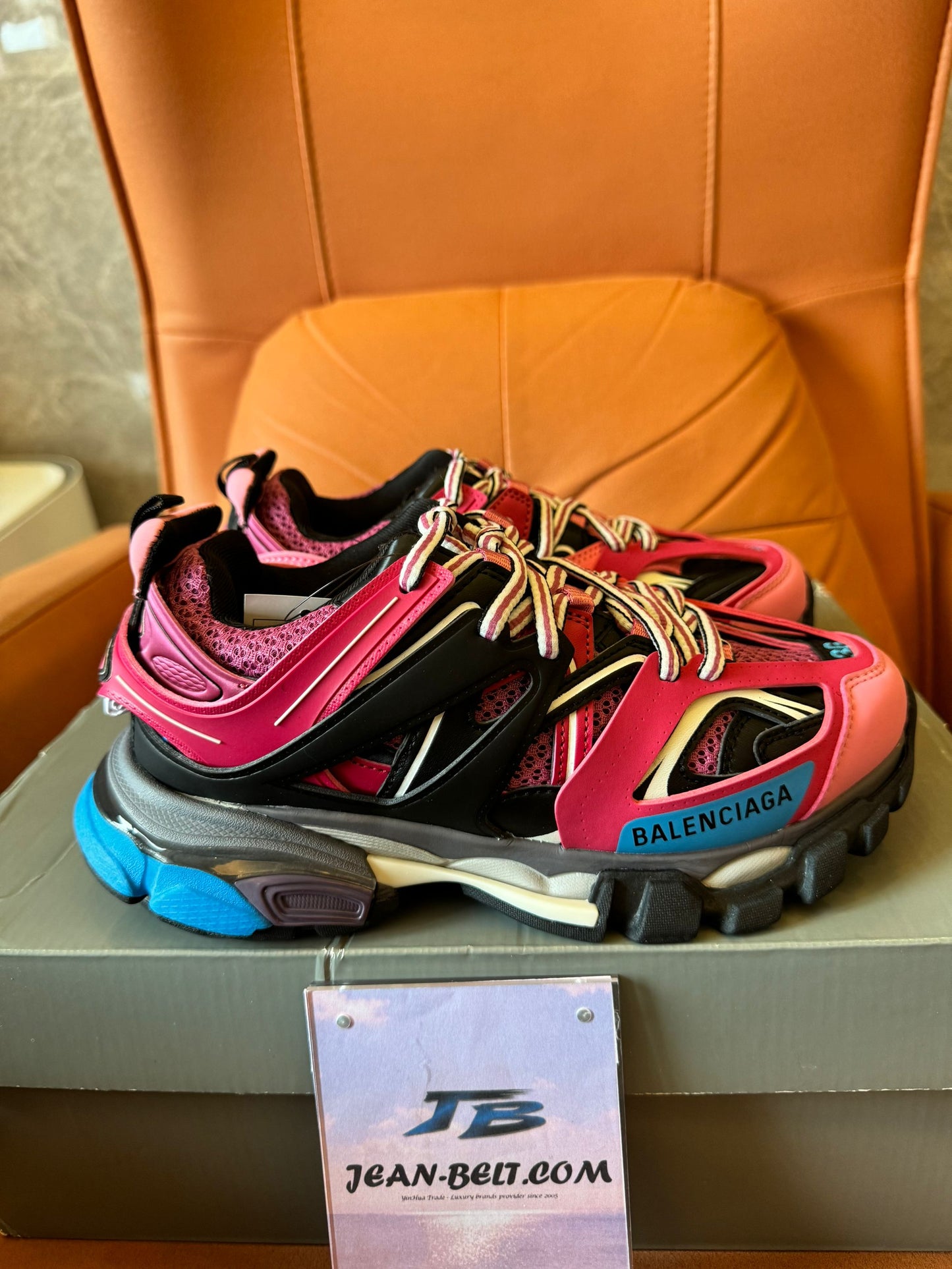 Balenciaga Track 2 Sneakers Pink/Black/Blue"