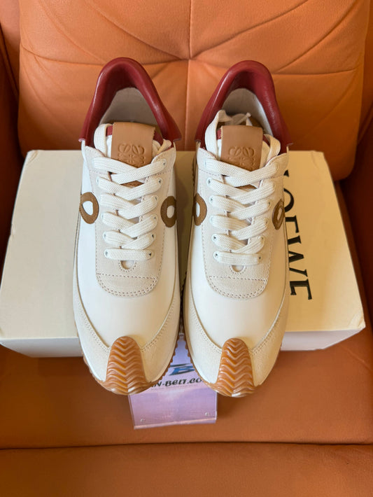 Tênis de couro e camurça Loewe com detalhe exclusivo Anagram