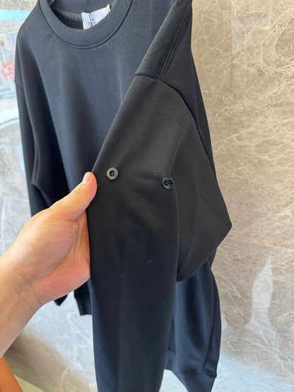 Stone Island minimalist black sweatshirt