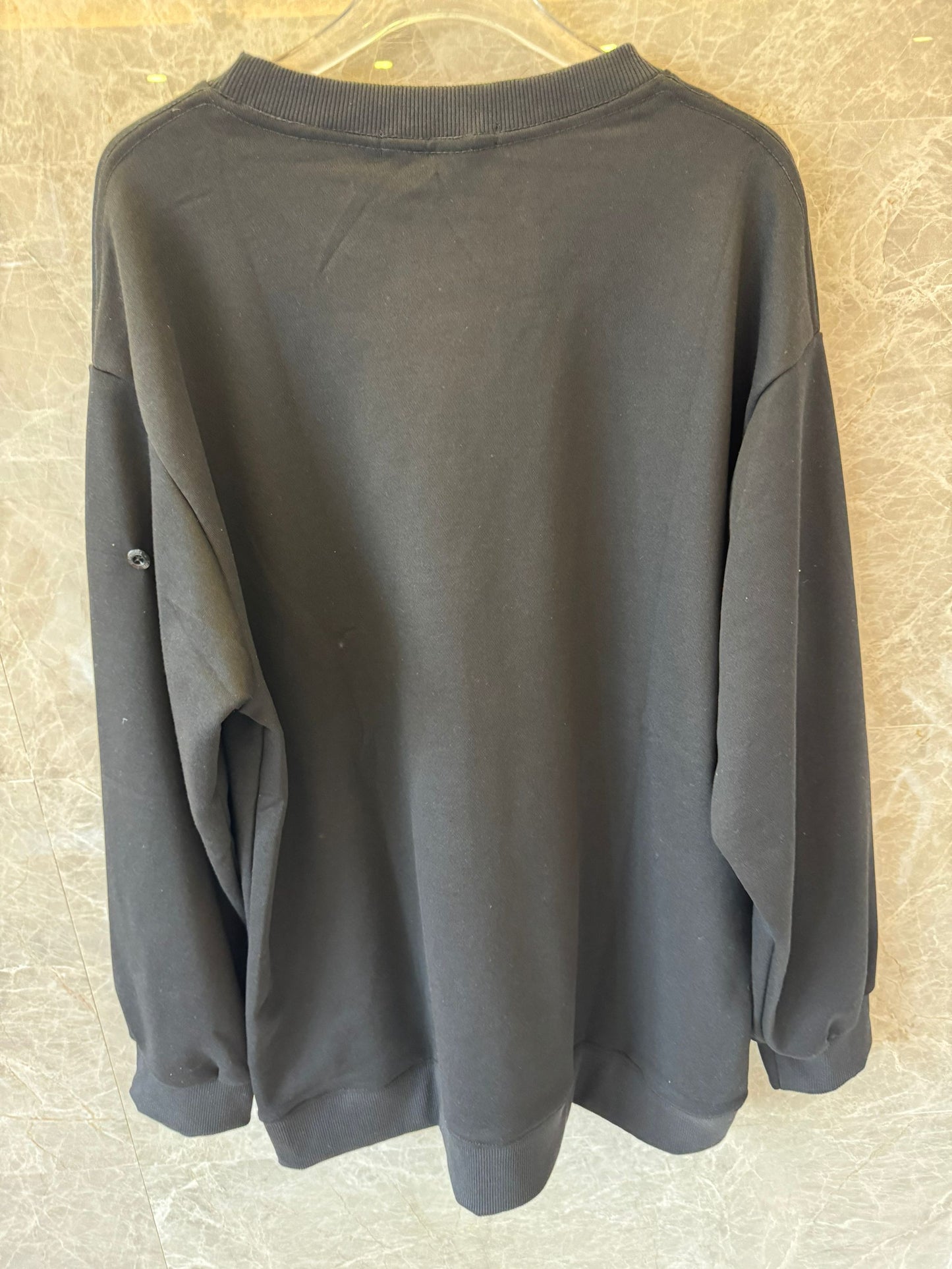Stone Island minimalist black sweatshirt