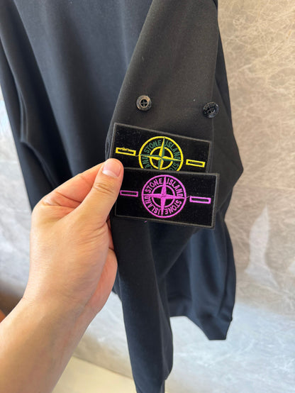 Stone Island minimalist black sweatshirt