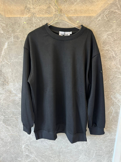 Stone Island minimalist black sweatshirt