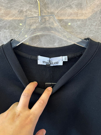 Stone Island minimalist black sweatshirt