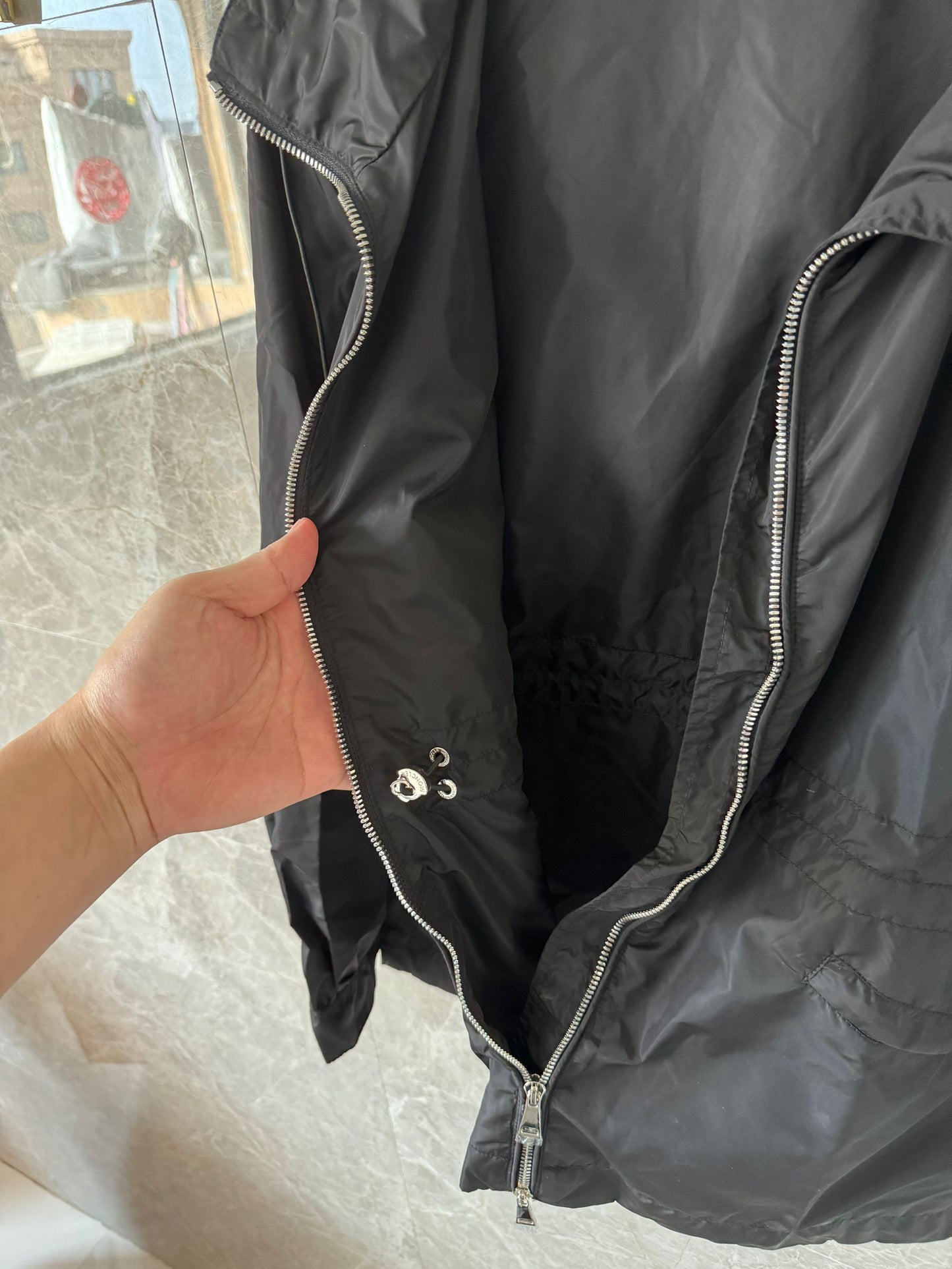 Moncler lightweight hooded jacket