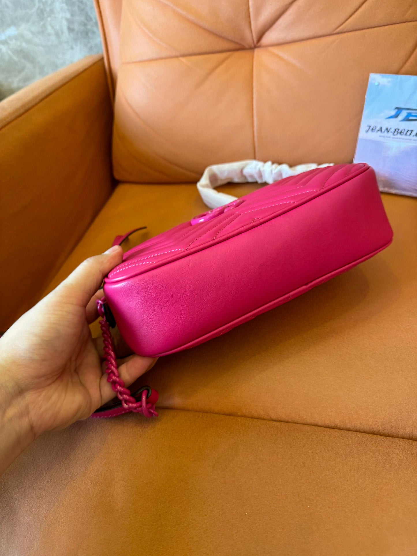 Sac à main Gucci gg marmont matelassé petit pour femme rose