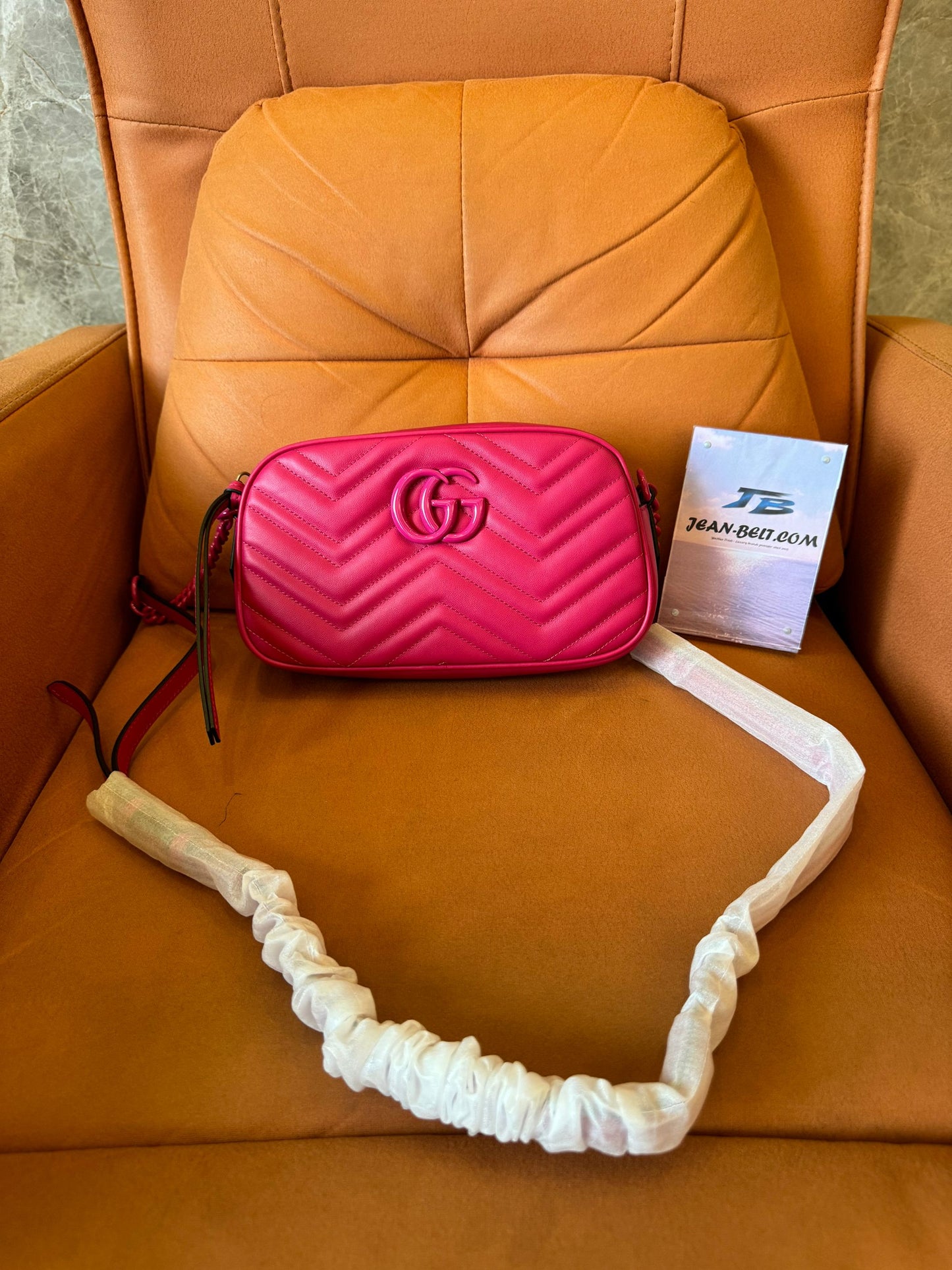 Sac à main Gucci gg marmont matelassé petit pour femme rose