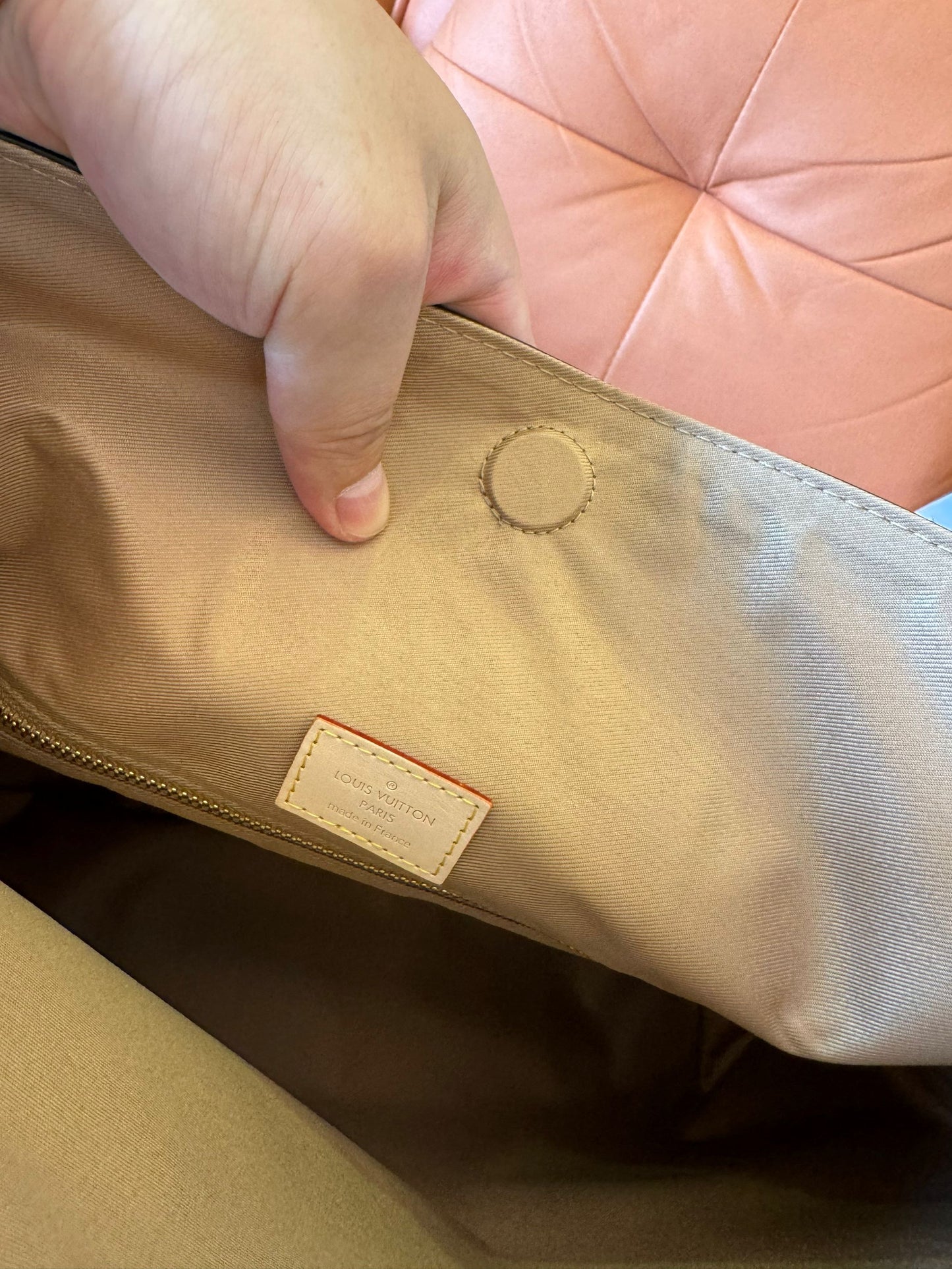 Louis Vuitton bum bag brown Interior belt bag canvas