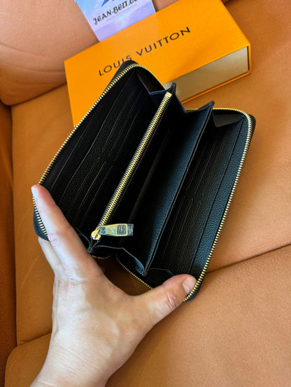 Cartera con cremallera Louis Vuitton Empreinte – cuero repujado con monograma negro
