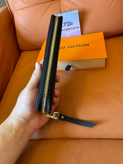 Cartera con cremallera Louis Vuitton Empreinte – cuero repujado con monograma negro