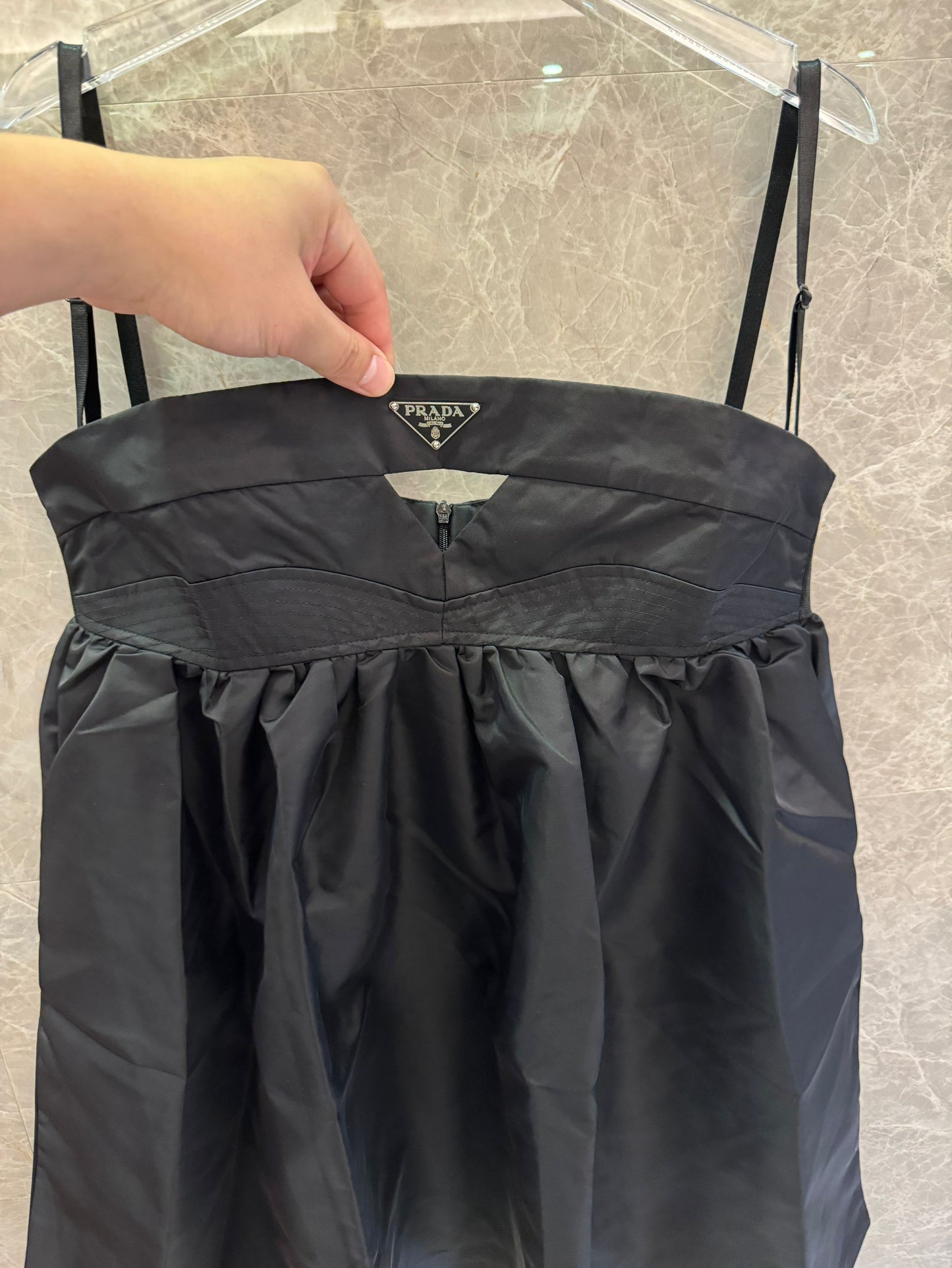 Prada satin logo top