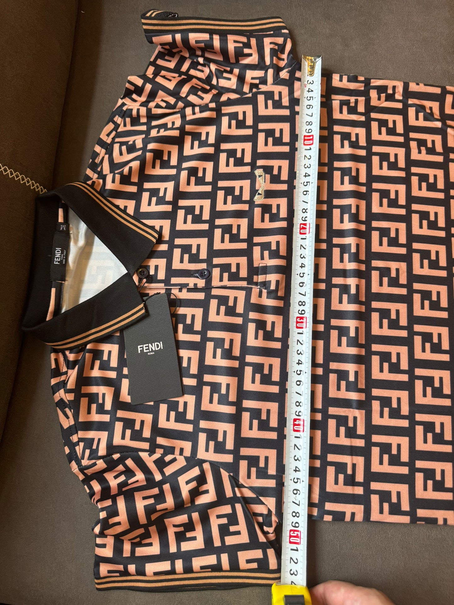 Camisa polo estampada com o logotipo Fendi FF