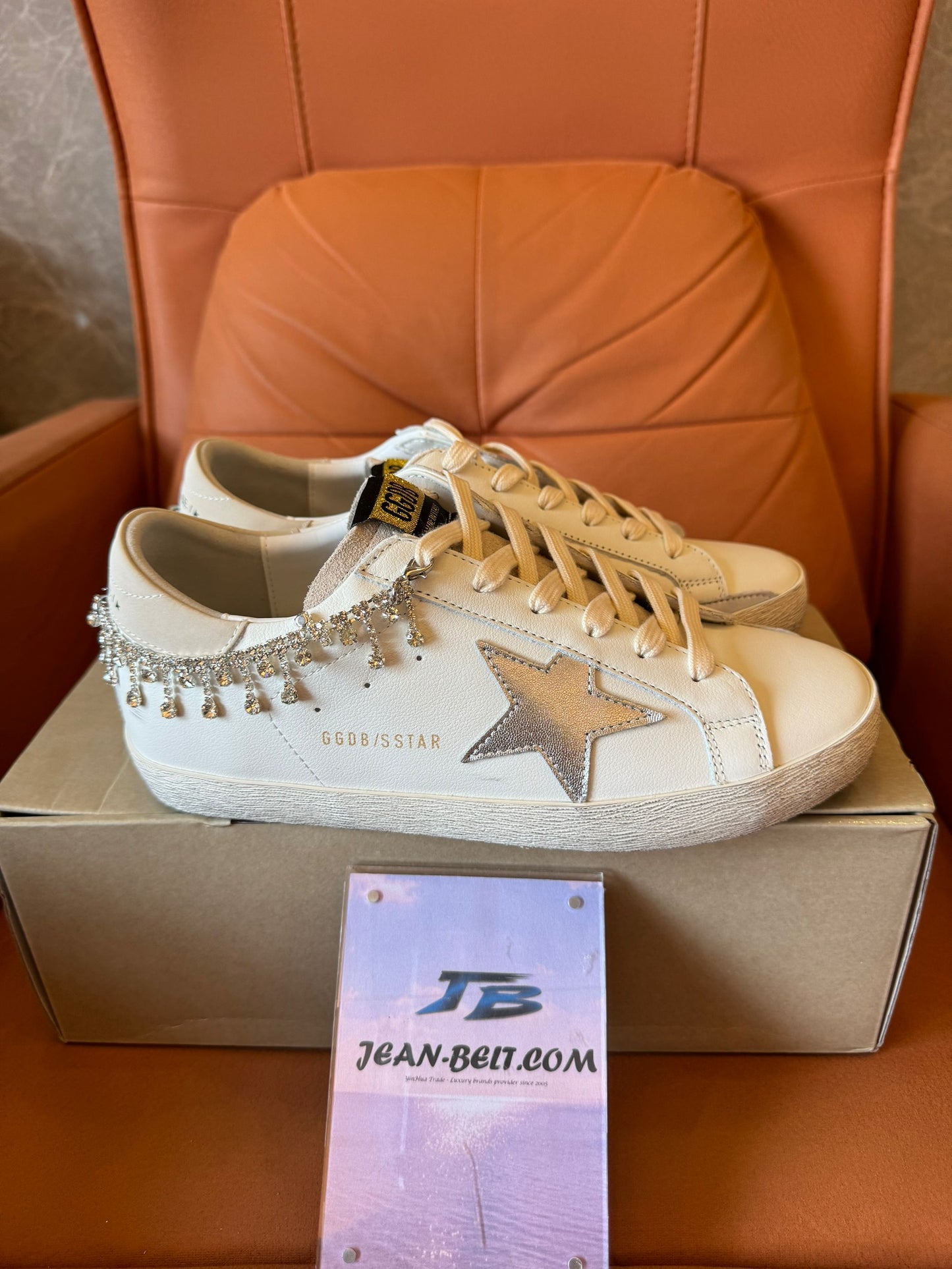 Zapatillas deportivas Golden Goose Super-Star con adornos de cristales