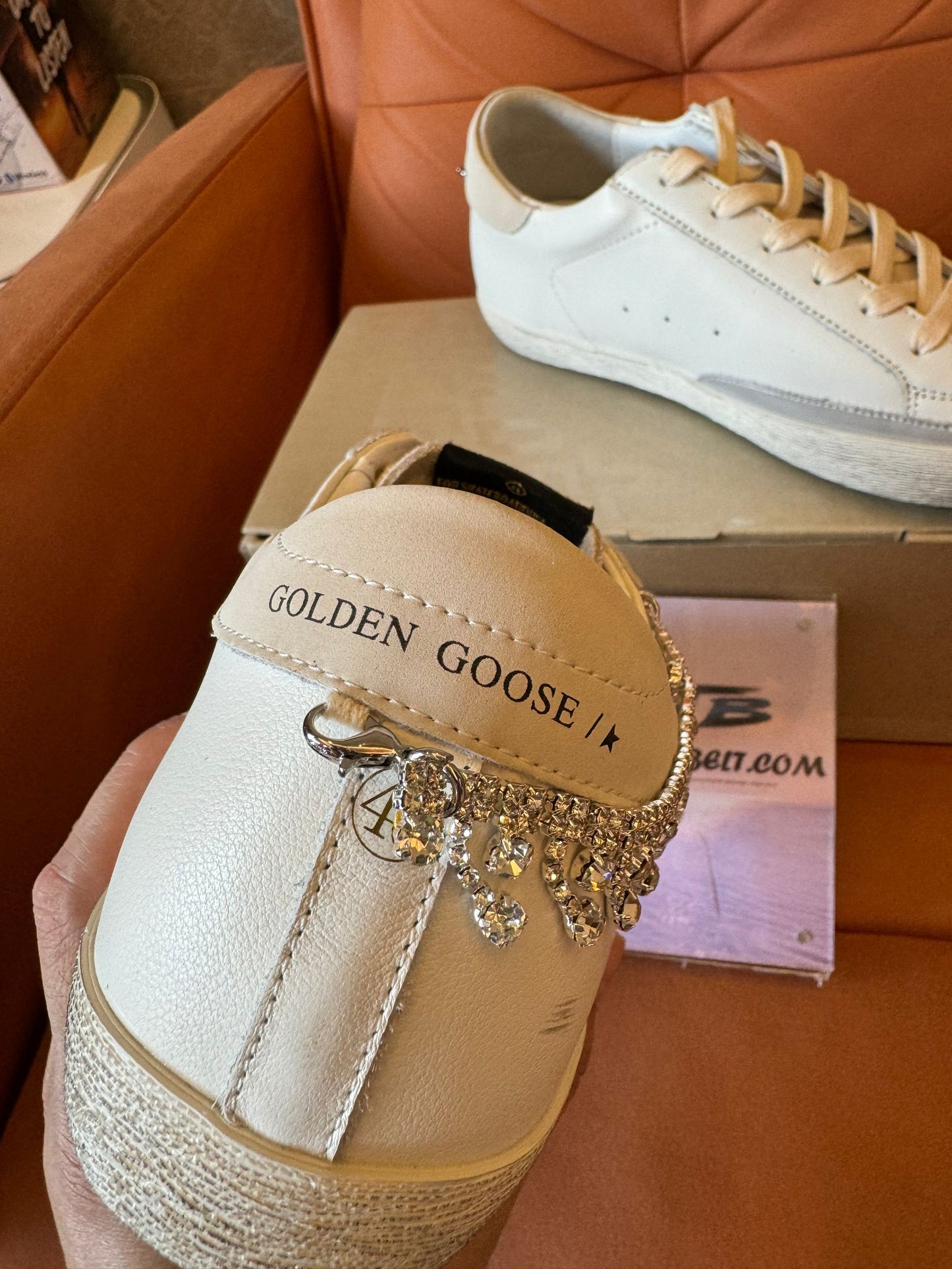 Zapatillas deportivas Golden Goose Super-Star con adornos de cristales