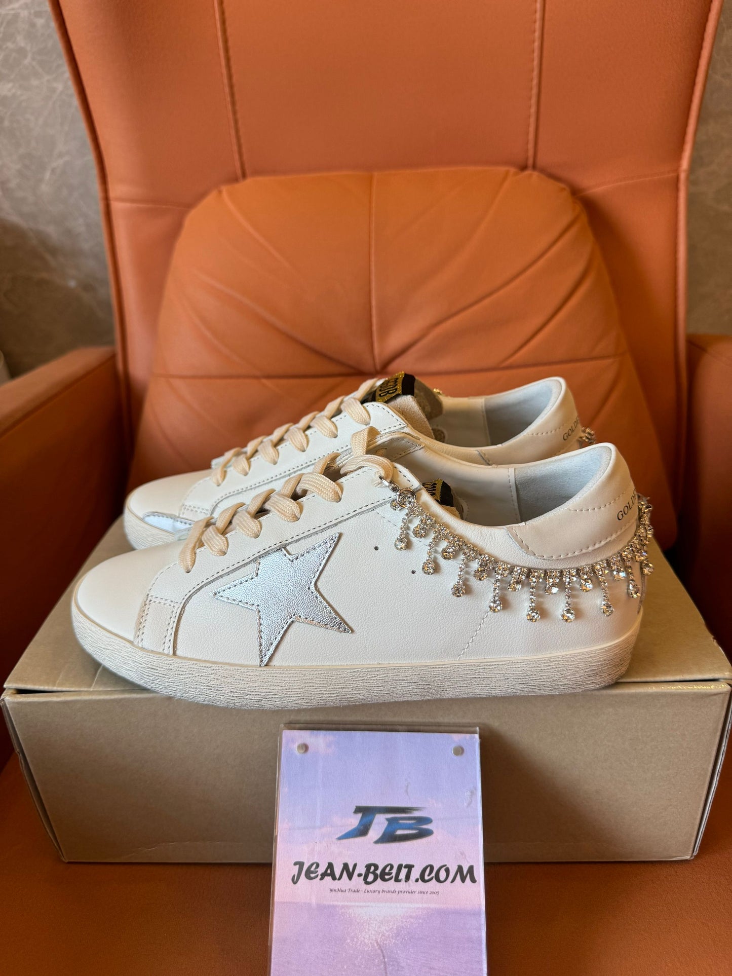 Zapatillas deportivas Golden Goose Super-Star con adornos de cristales