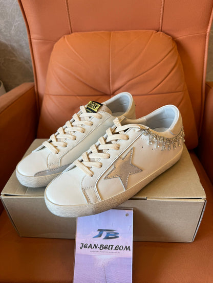 Zapatillas deportivas Golden Goose Super-Star con adornos de cristales