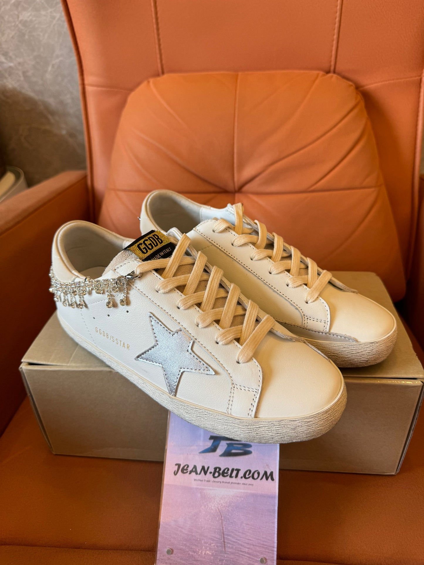 Zapatillas deportivas Golden Goose Super-Star con adornos de cristales