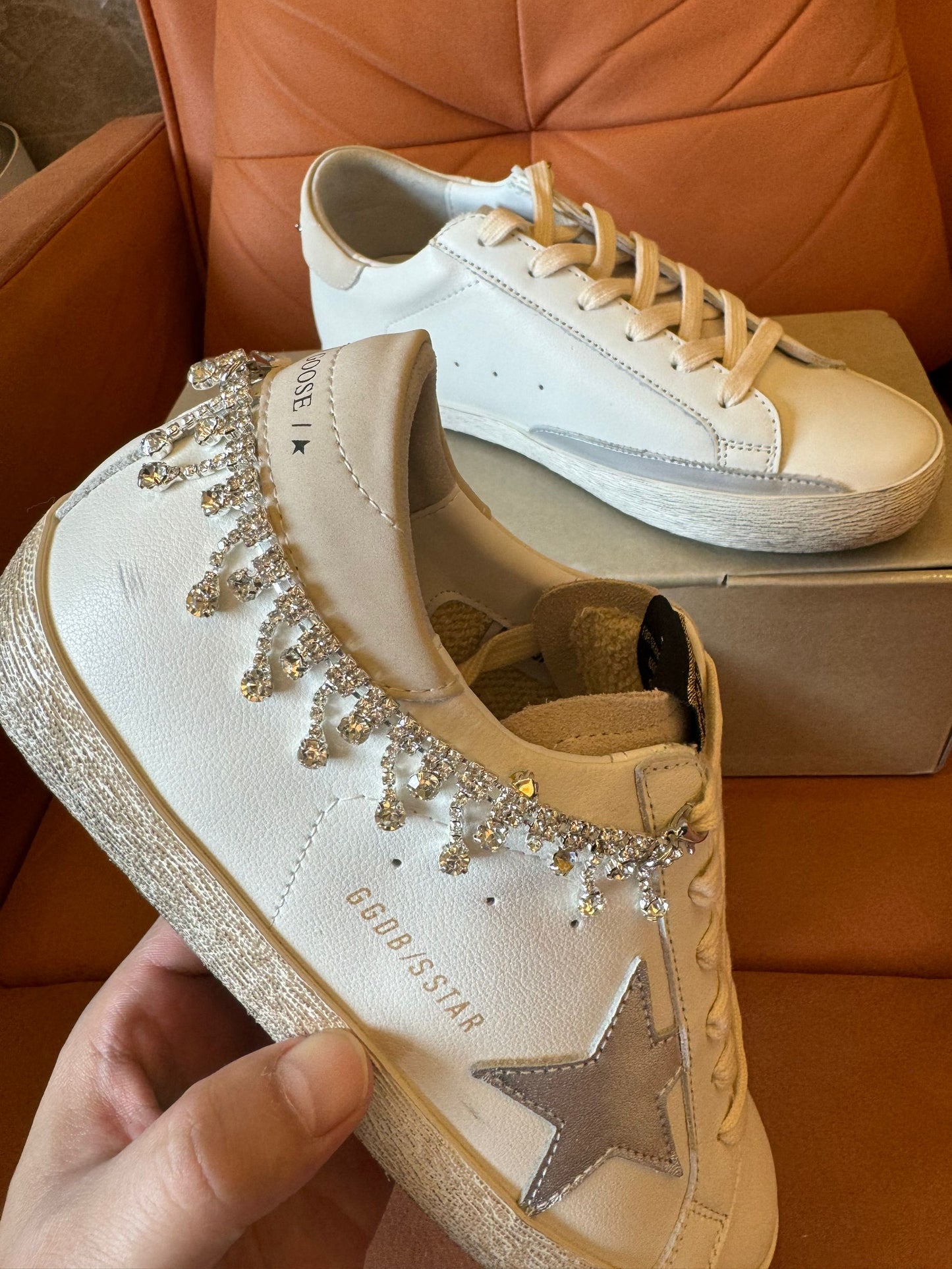 Zapatillas deportivas Golden Goose Super-Star con adornos de cristales