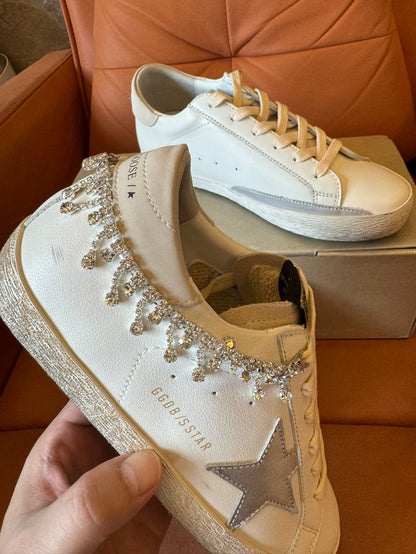 Zapatillas deportivas Golden Goose Super-Star con adornos de cristales