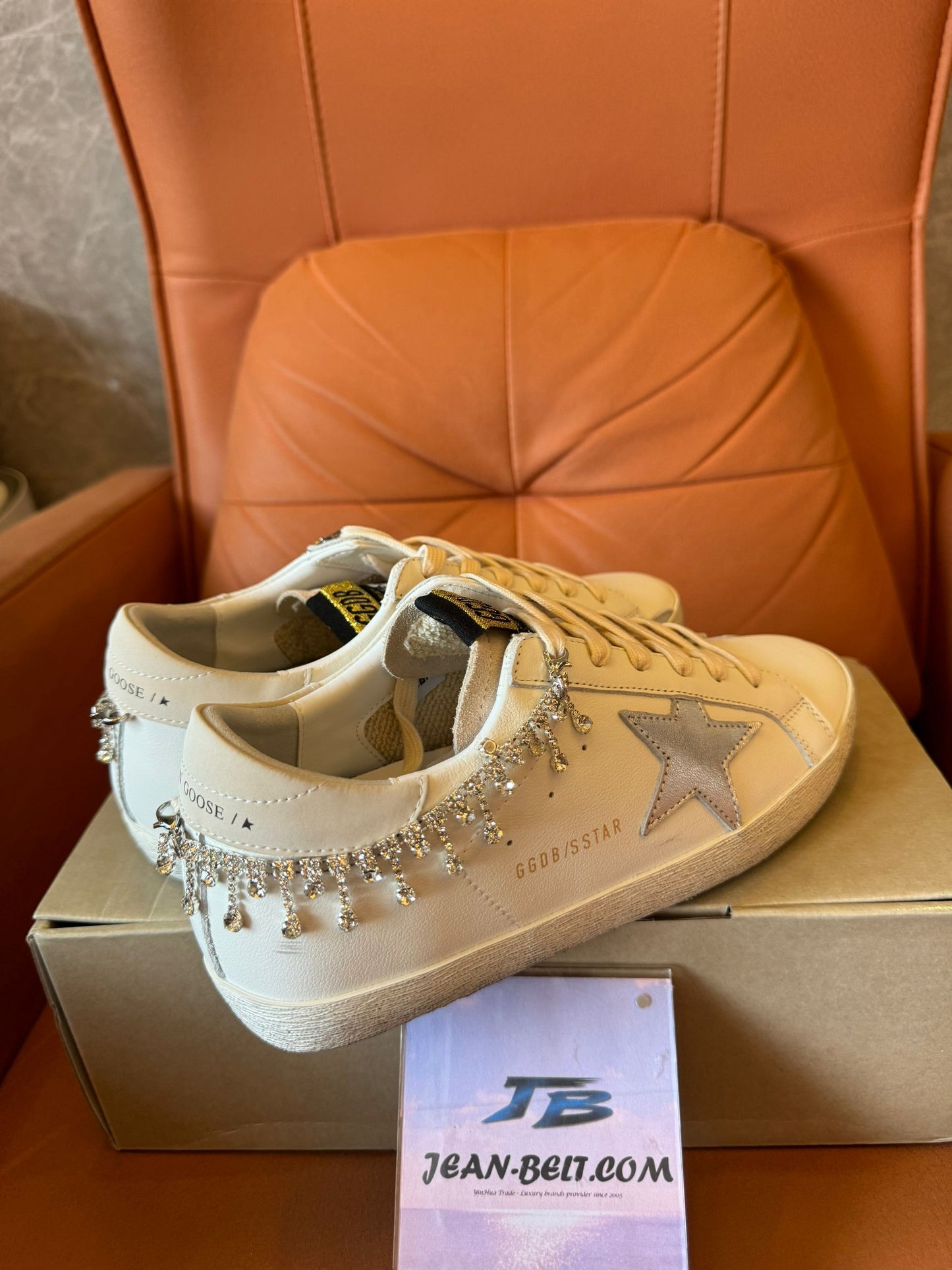 Zapatillas deportivas Golden Goose Super-Star con adornos de cristales
