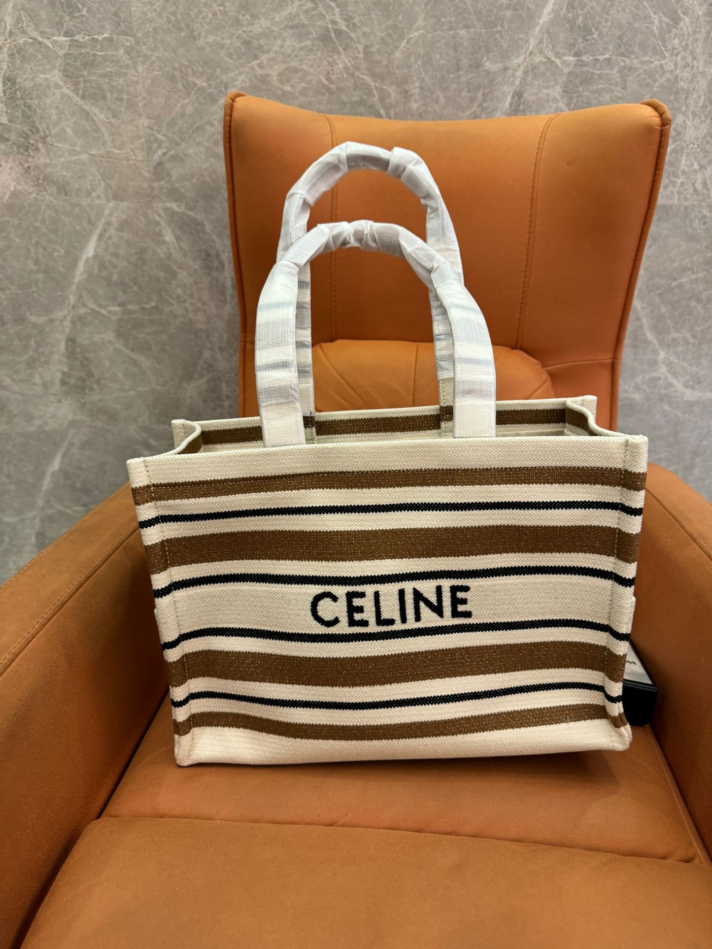 Mala Tote Celine em Lona Listrada