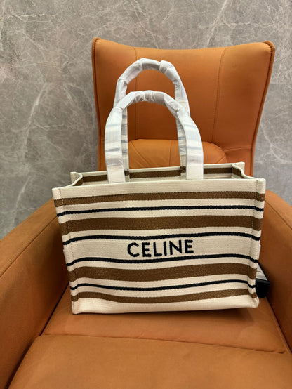 Mala Tote Celine em Lona Listrada
