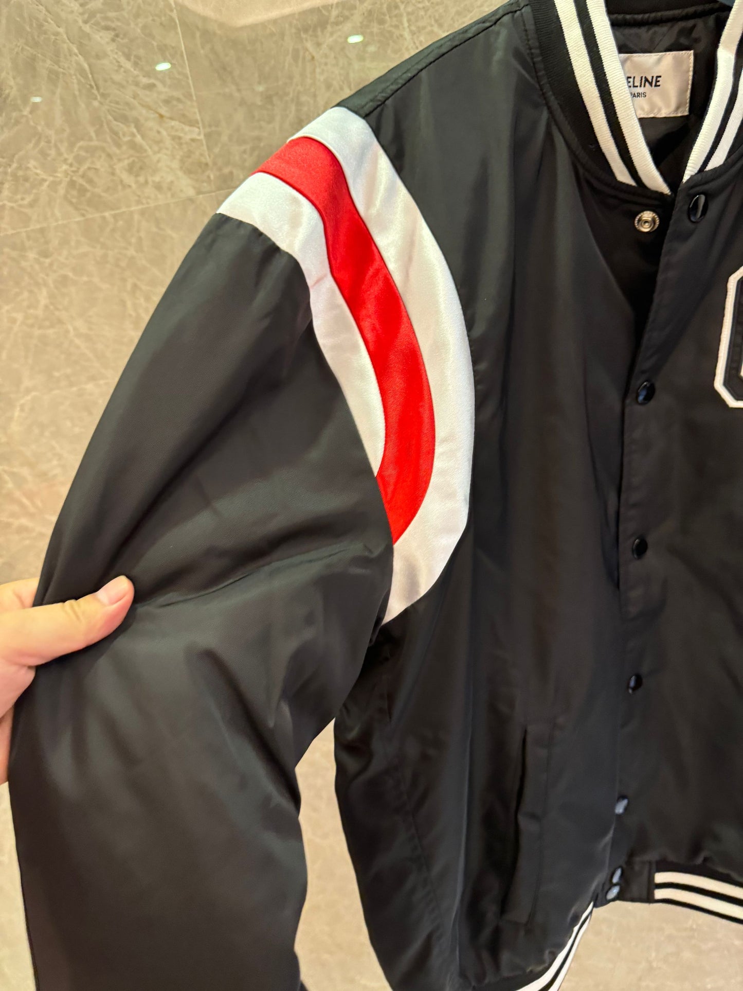 Celine Varsity Jacket with Signature Embroidery