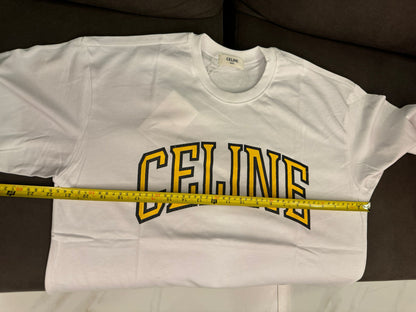 Celine Logo T-shirt in White