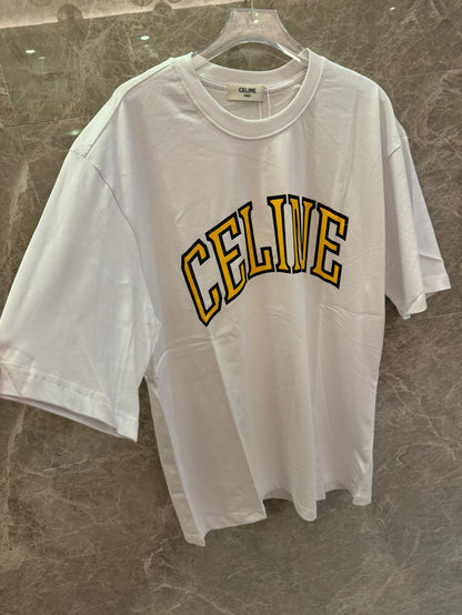 Celine Logo T-shirt in White