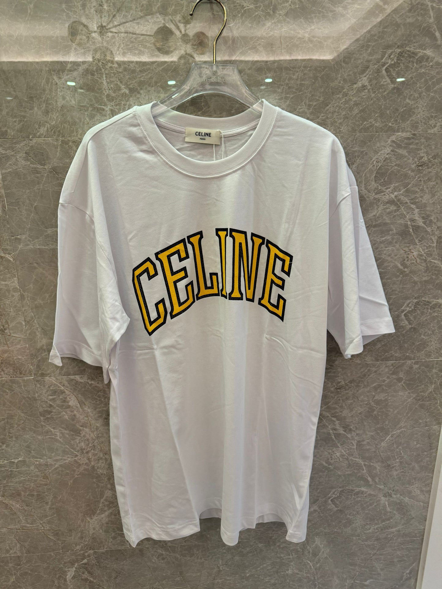 Celine Logo T-shirt in White
