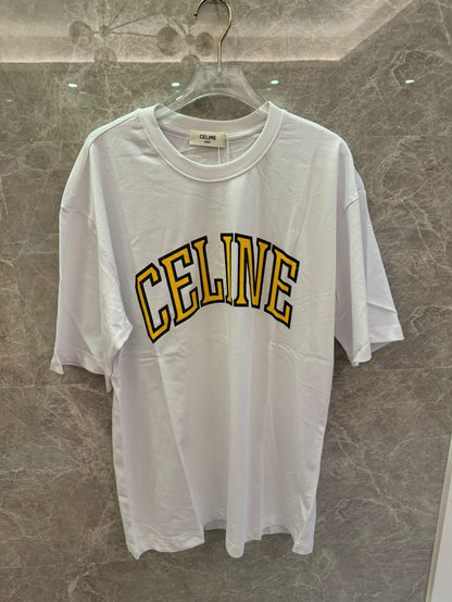 Celine Logo T-shirt in White
